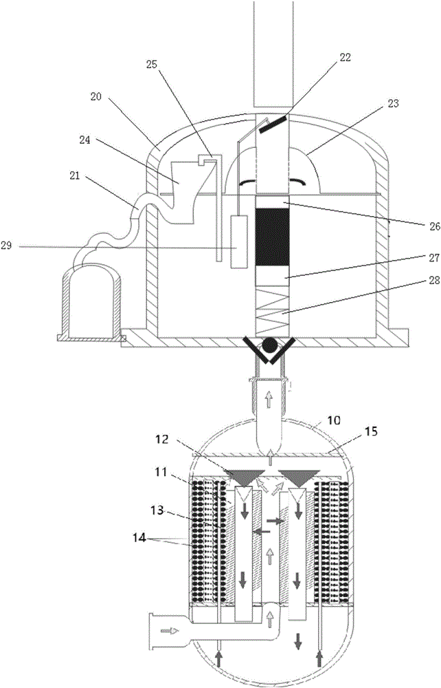 Water removing device for oil storage tank