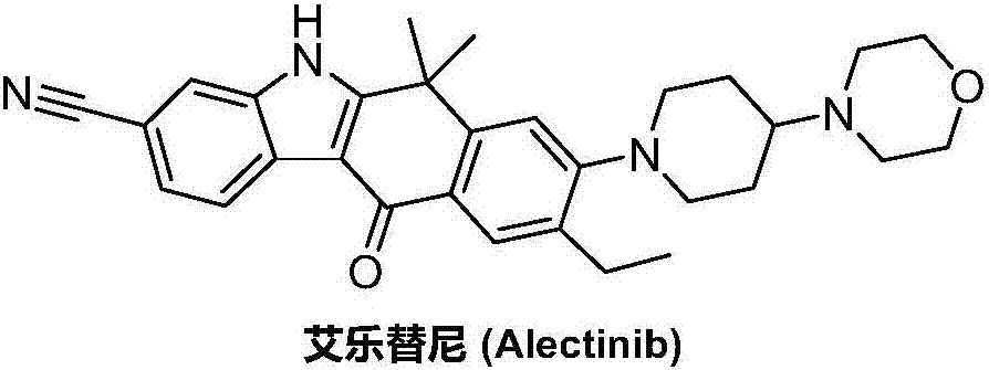 Preparation method of alectinib intermediate