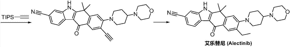 Preparation method of alectinib intermediate