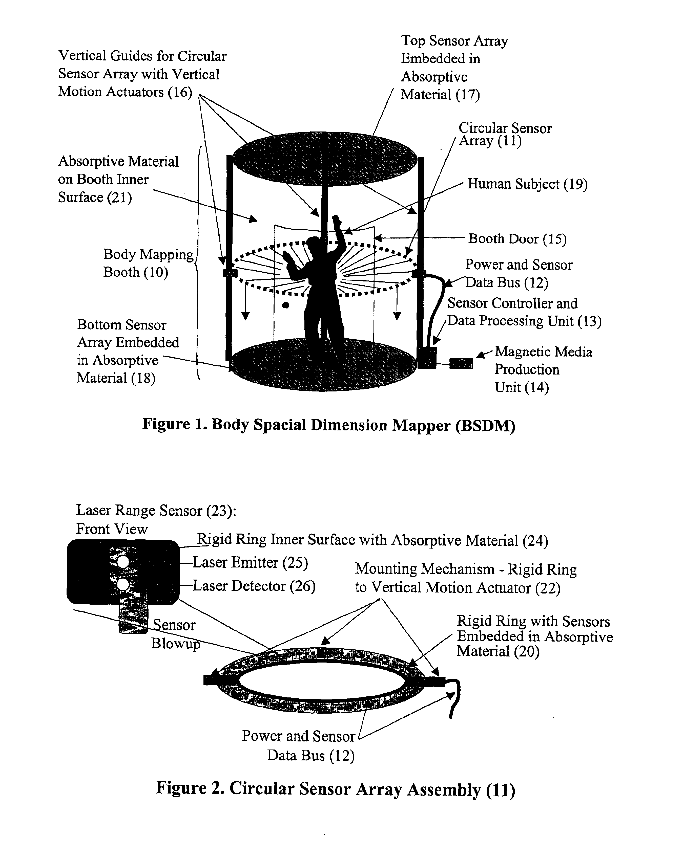 Body spatial dimension mapper