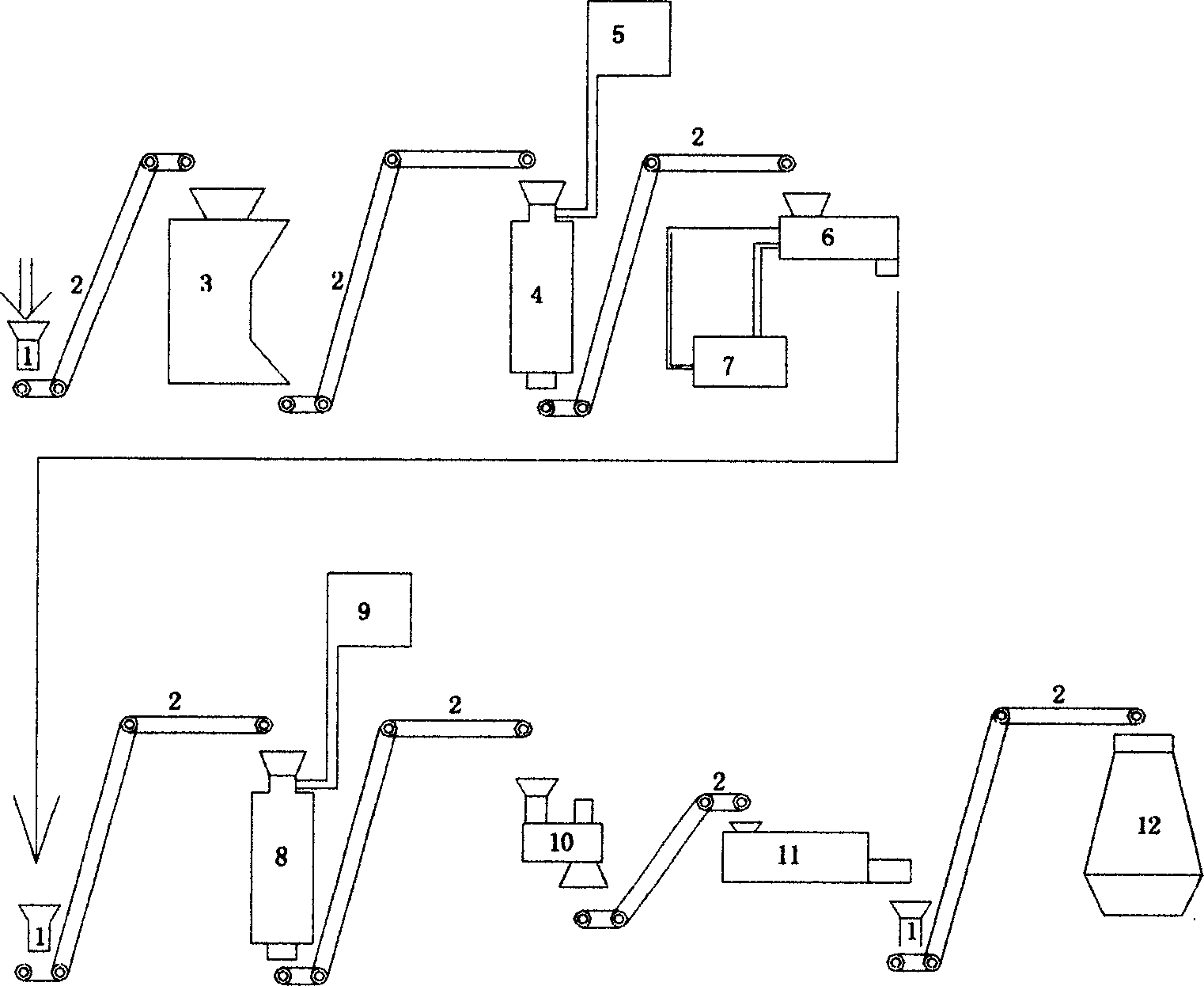 Method and system for processing junk batteries by using agglomeration technology