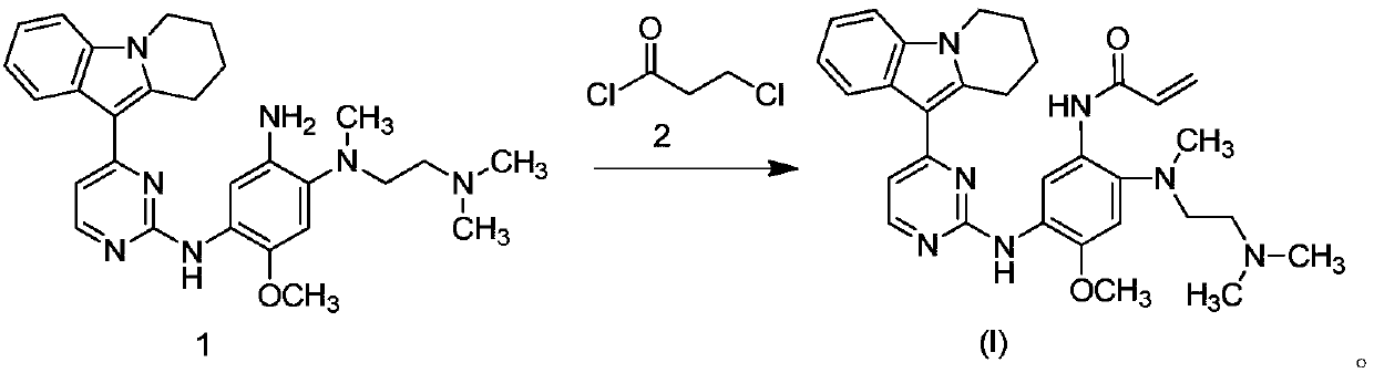 Preparation method of tricyclic EGFR kinase inhibitor