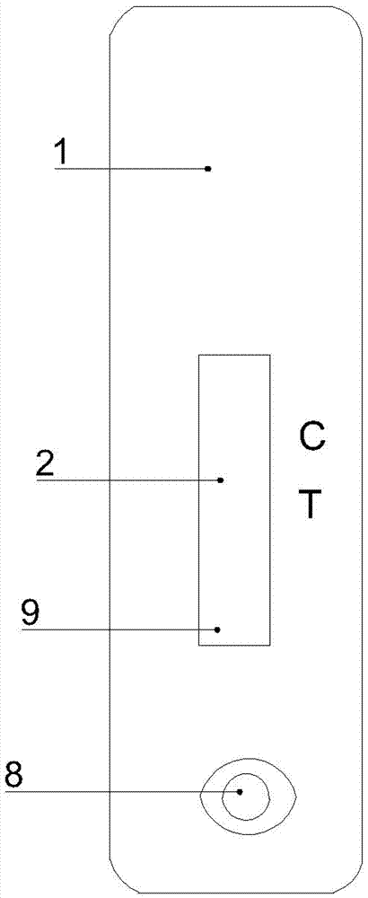 Test paper card for rapidly detecting vomitoxin