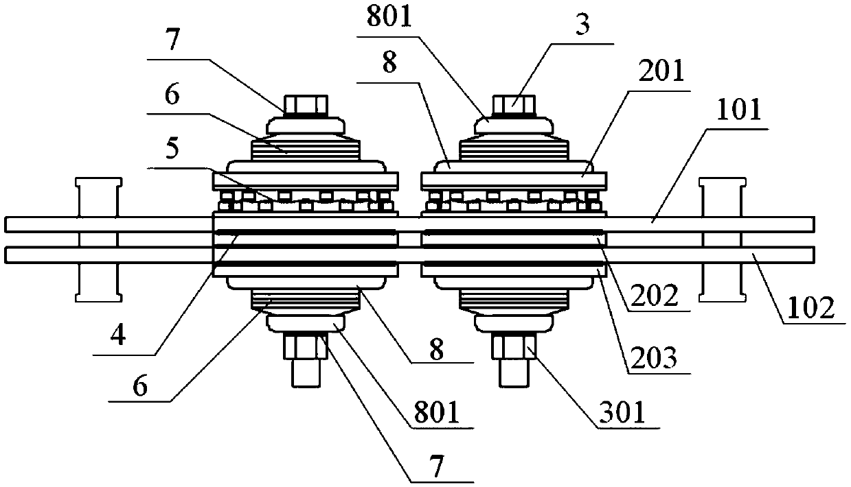 Frictional energy dissipation damper