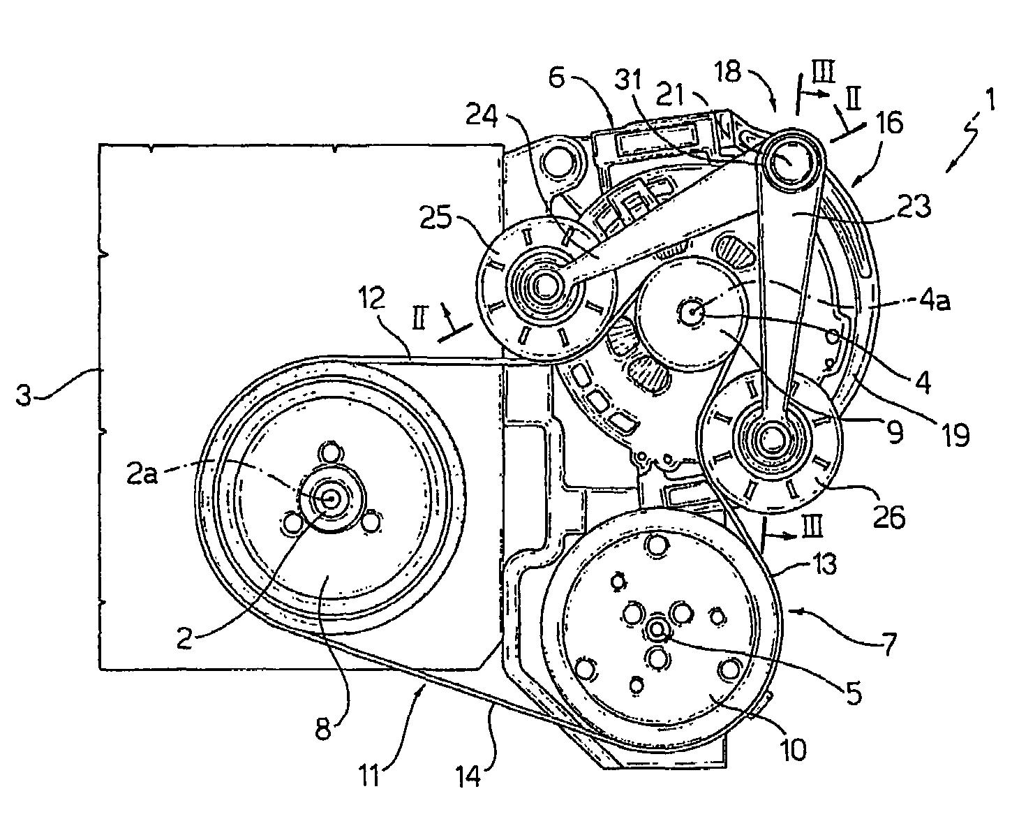 Two-arm belt tensioner