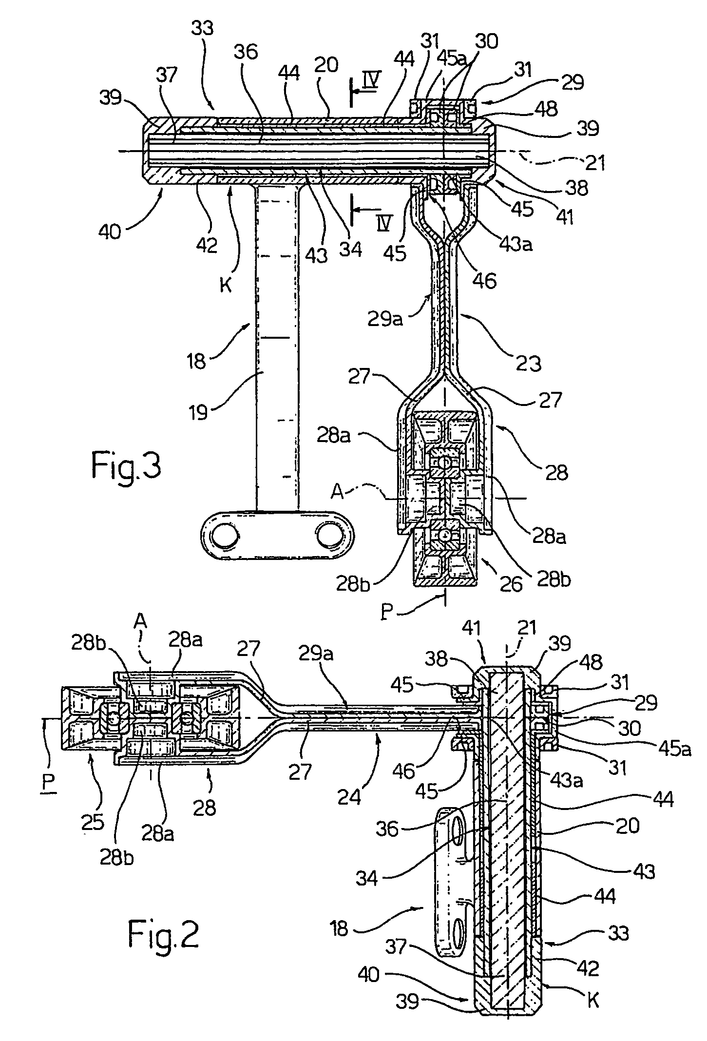 Two-arm belt tensioner