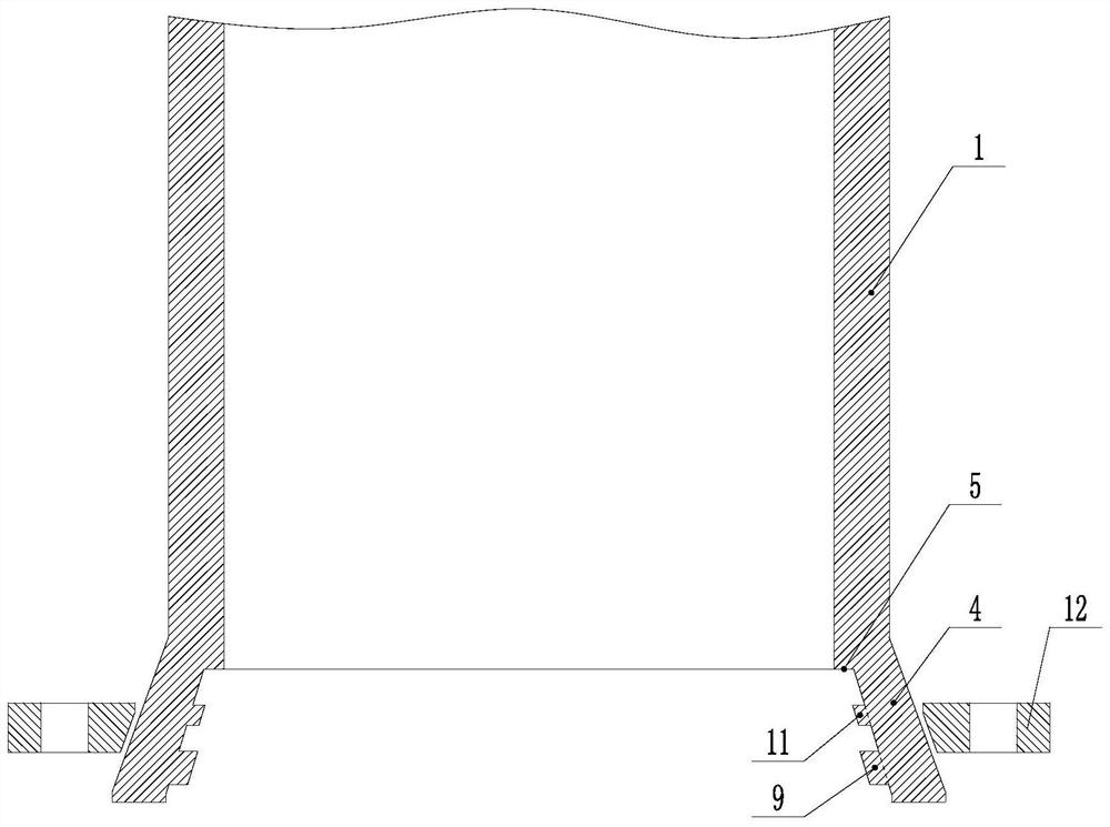 Flared type seamless connector with composite ring