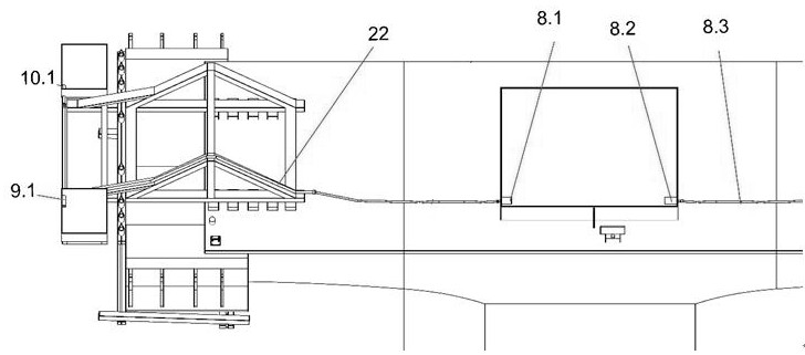 Continuous beam cantilever casting secondary real-time counterweight system and construction method