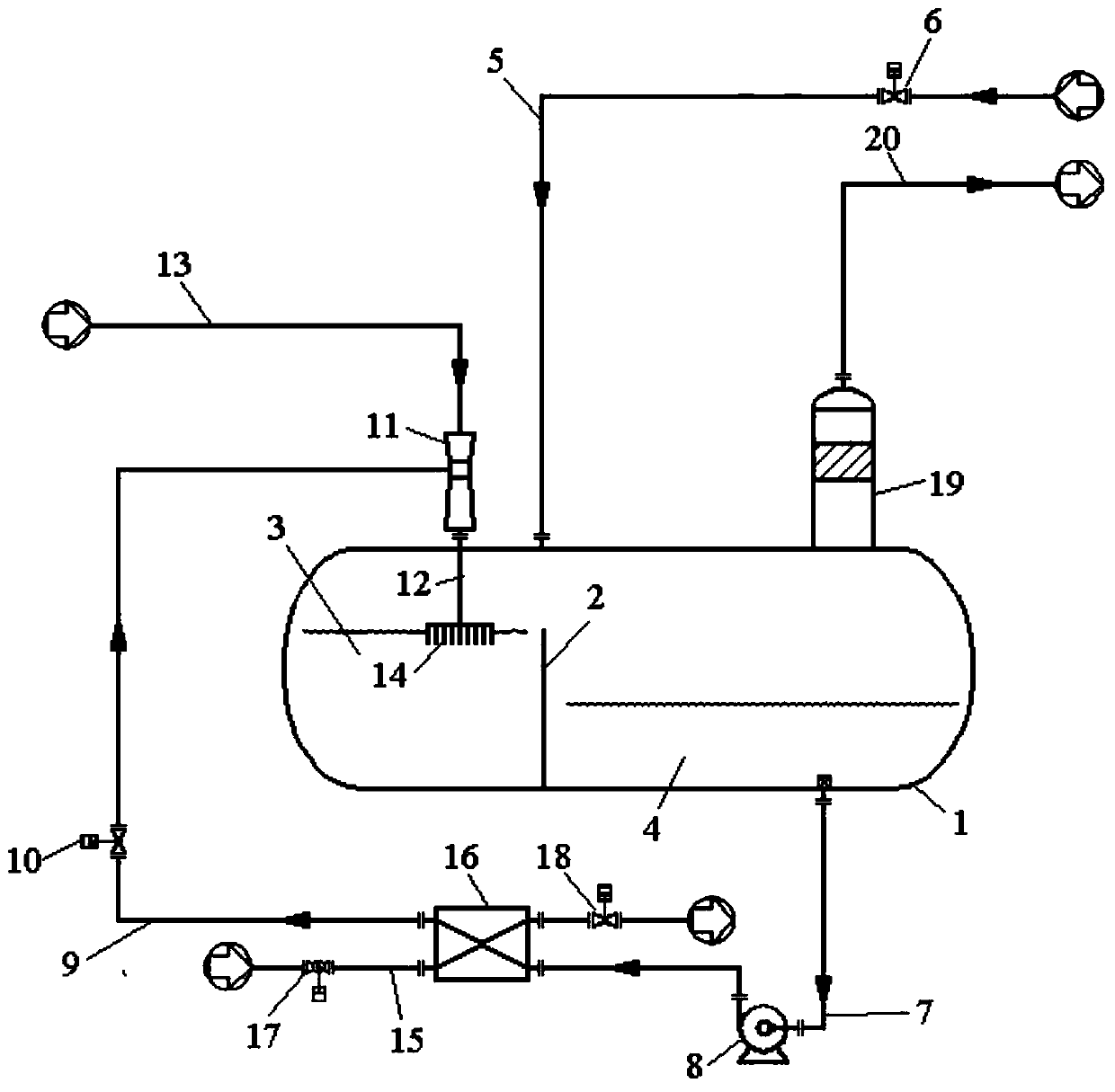 A kind of voc tail gas water sealing device and water sealing method