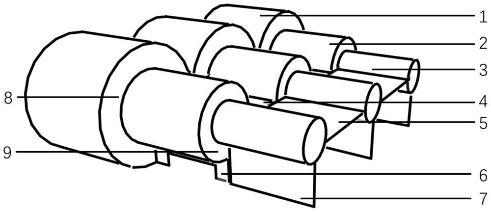 Multi-independent-space shielding device for breeding portunus trituberculatus