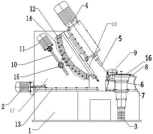 A machine tool for drilling and boring inclined holes of aluminum truck wheels