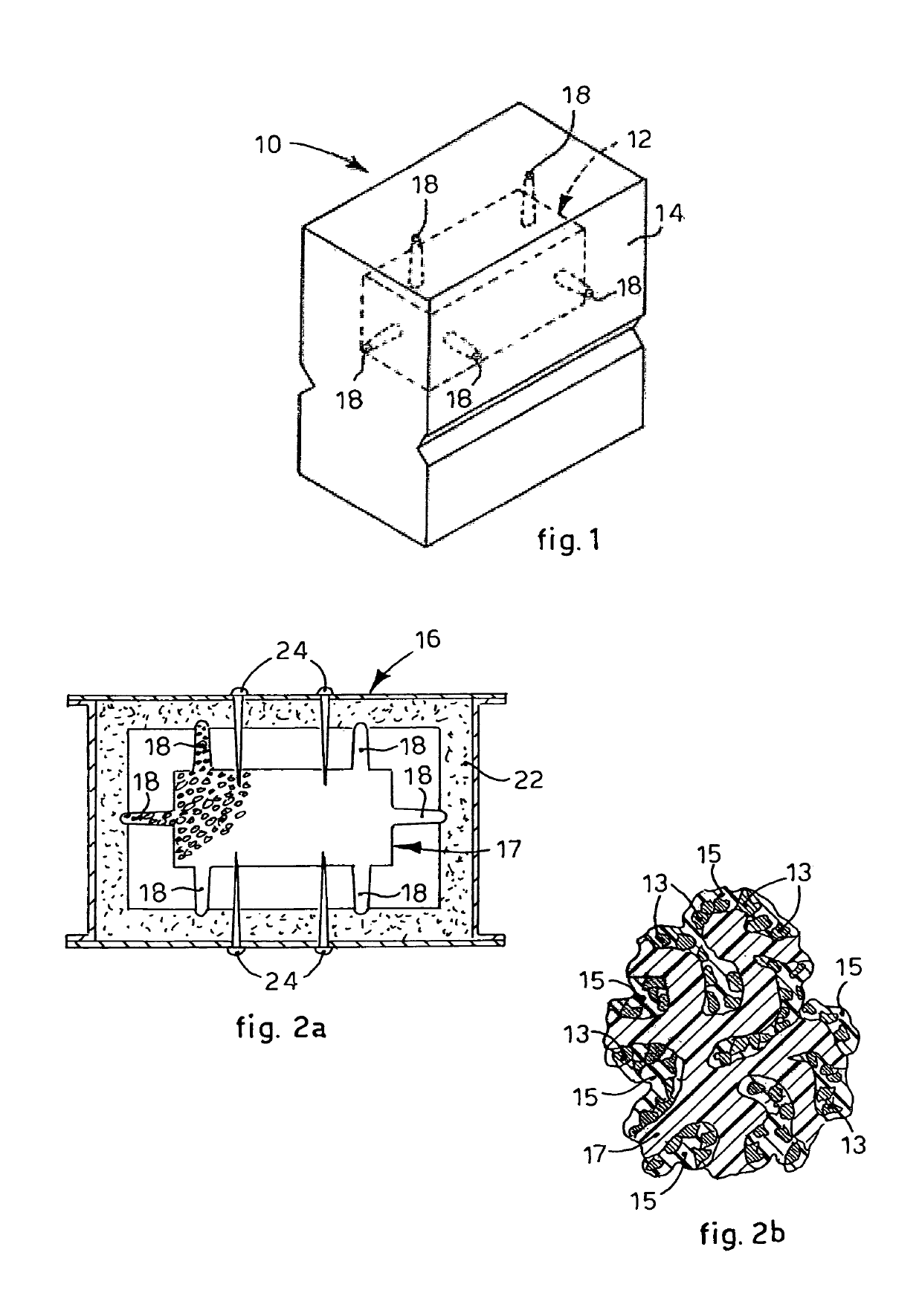 Method for the production of an element subject to wear, element subject to wear and temporary aggregation structure to produce said element subject to wear