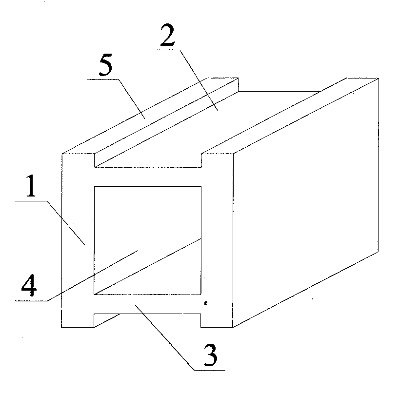 Hollow building block for building