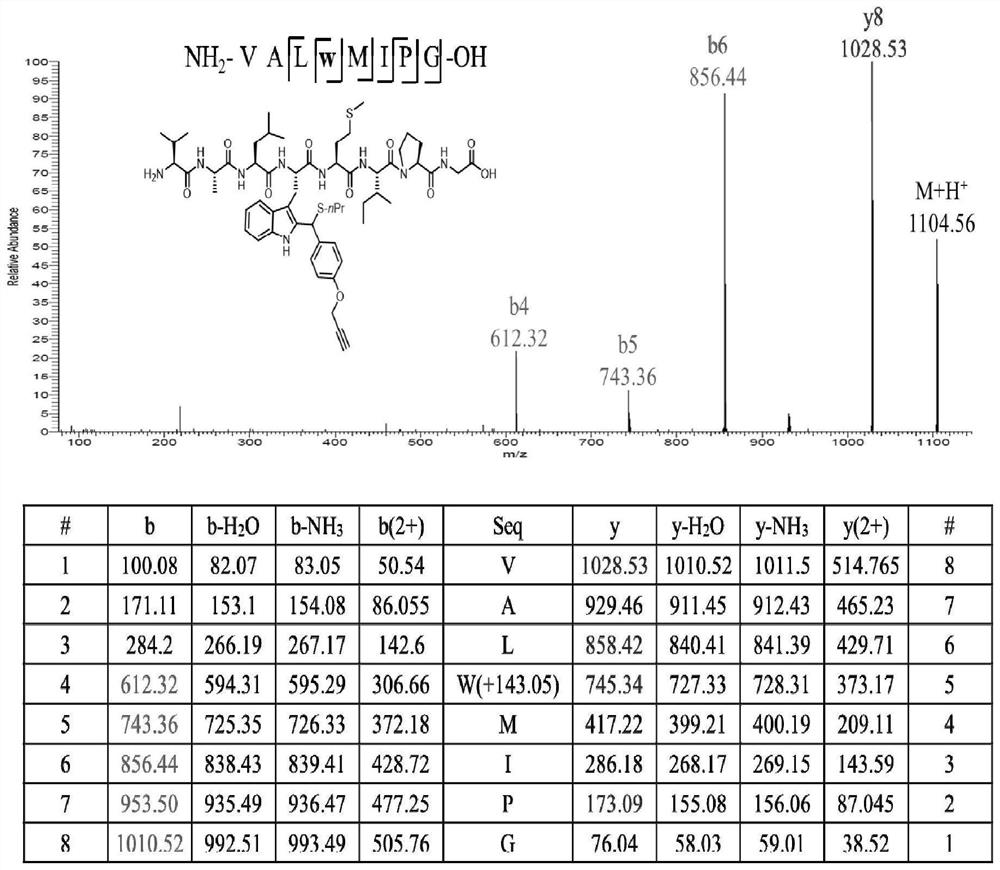 Method for modifying protein tryptophan residues