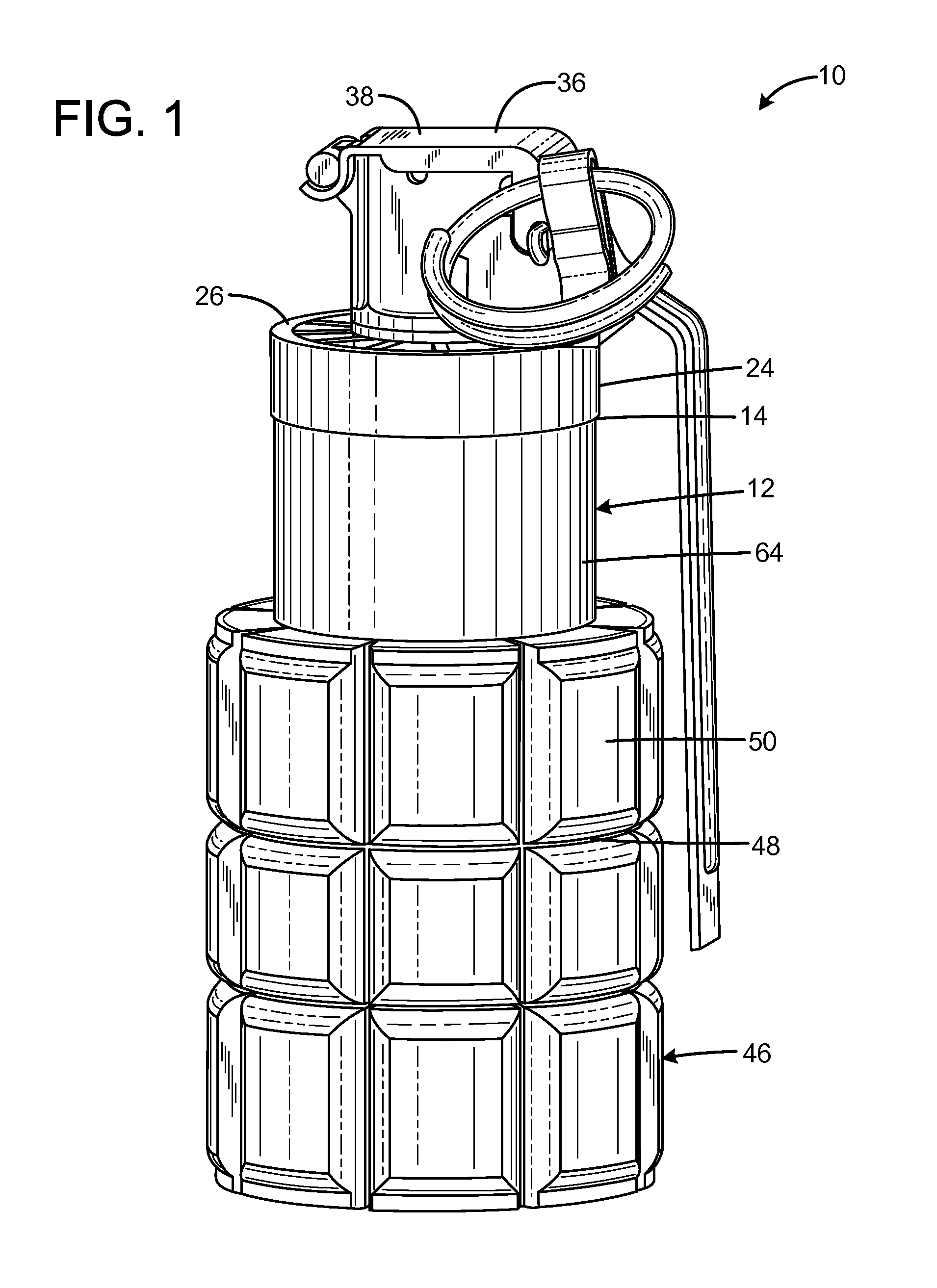 Rubber fragmentation grenade