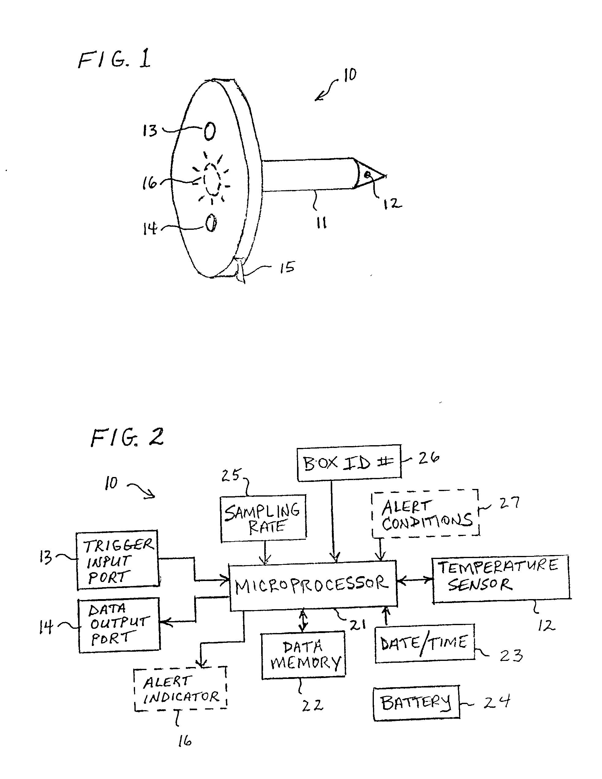 Temperature tag and system for monitoring, recording, and reporting temperature readings