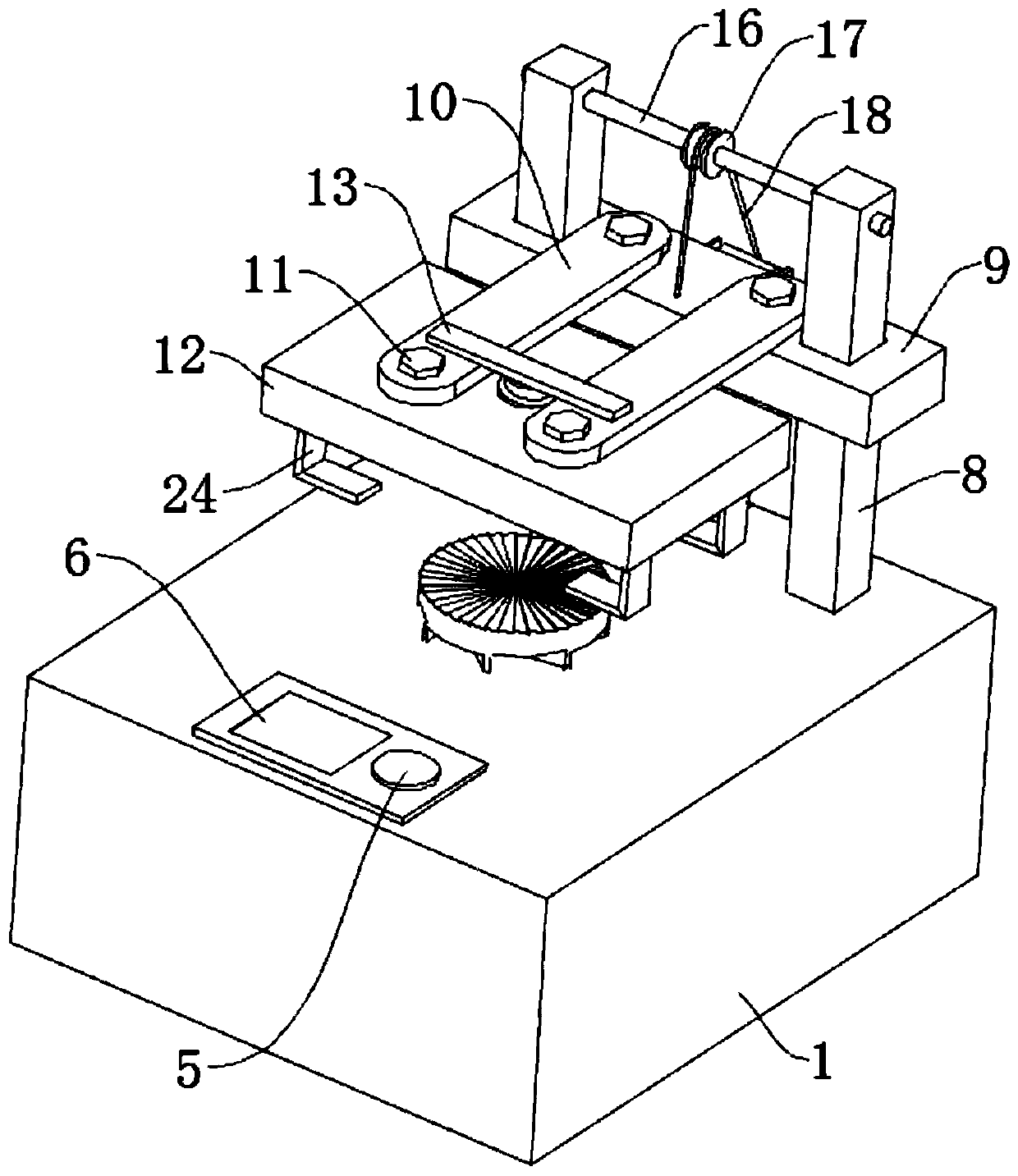 Wear resistance testing device for phosphate wear-resistant brick