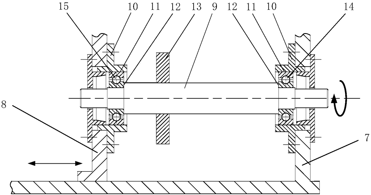 Vertical rolling bearing equivalent friction coefficient measuring device and method