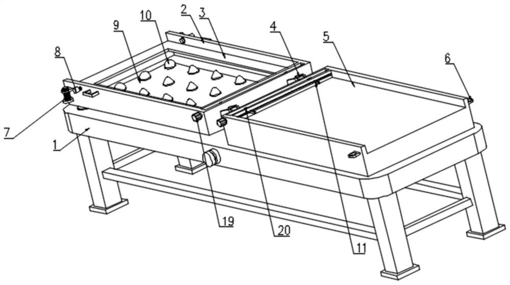 A glue device for processing small bamboo and wood furniture that can fit accurately