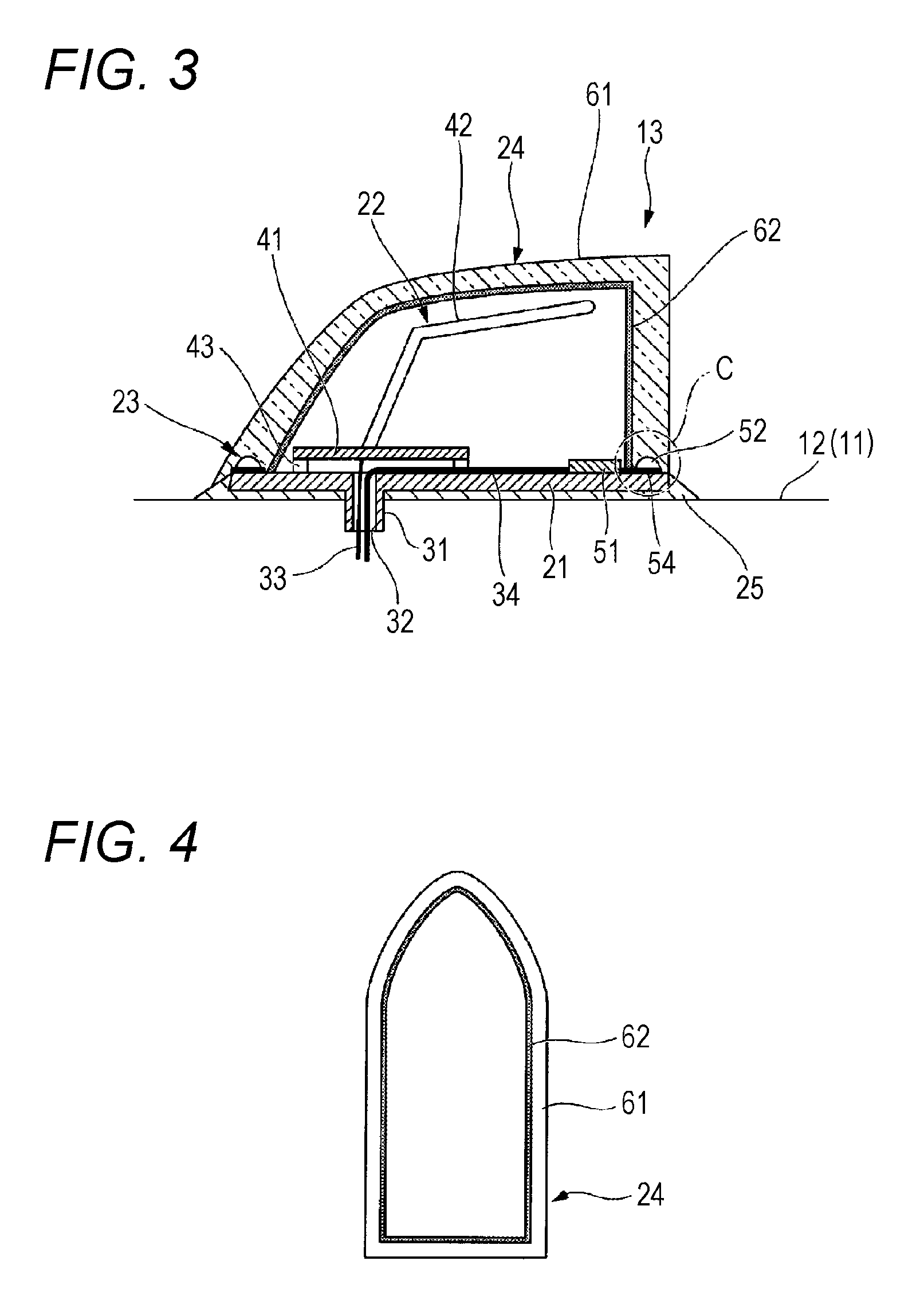 Vehicle antenna with light-emitting body