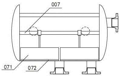 A horizontal heavy sludge flocculation reaction device