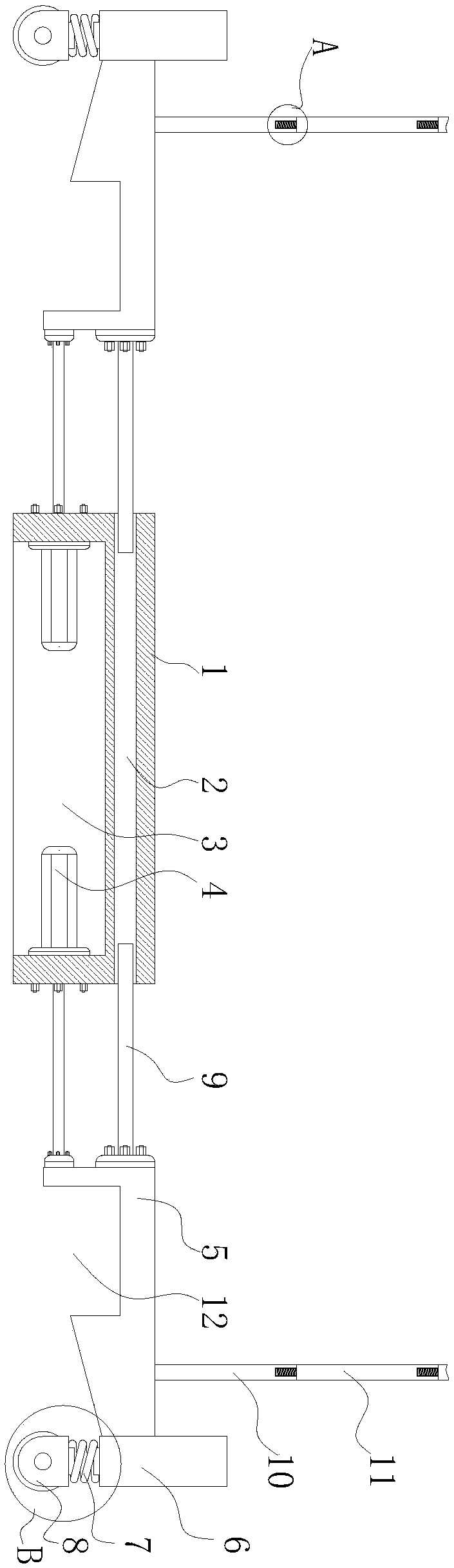 Storage and transfer device for double-groove knife boards of excavator