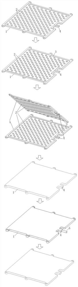 Flat heat pipe based on liquid absorbing core of composite structure, assembling method and electronic component