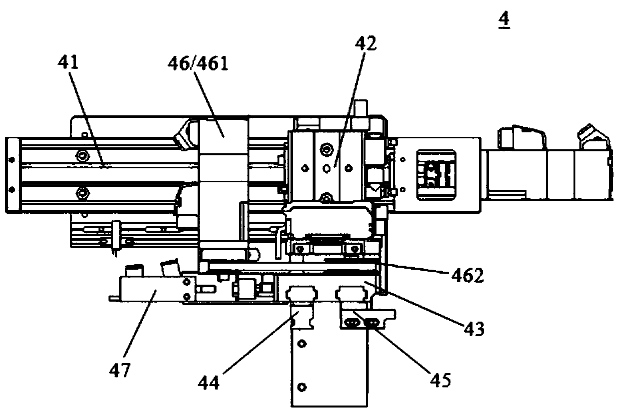 Automatic assembly device for the rubber sleeve at the end of the wire