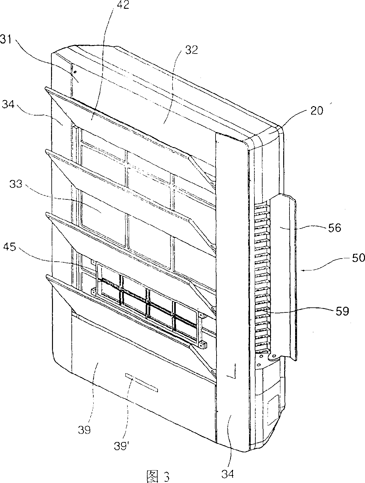 Wind outlet frame installing structure of split air conditioner