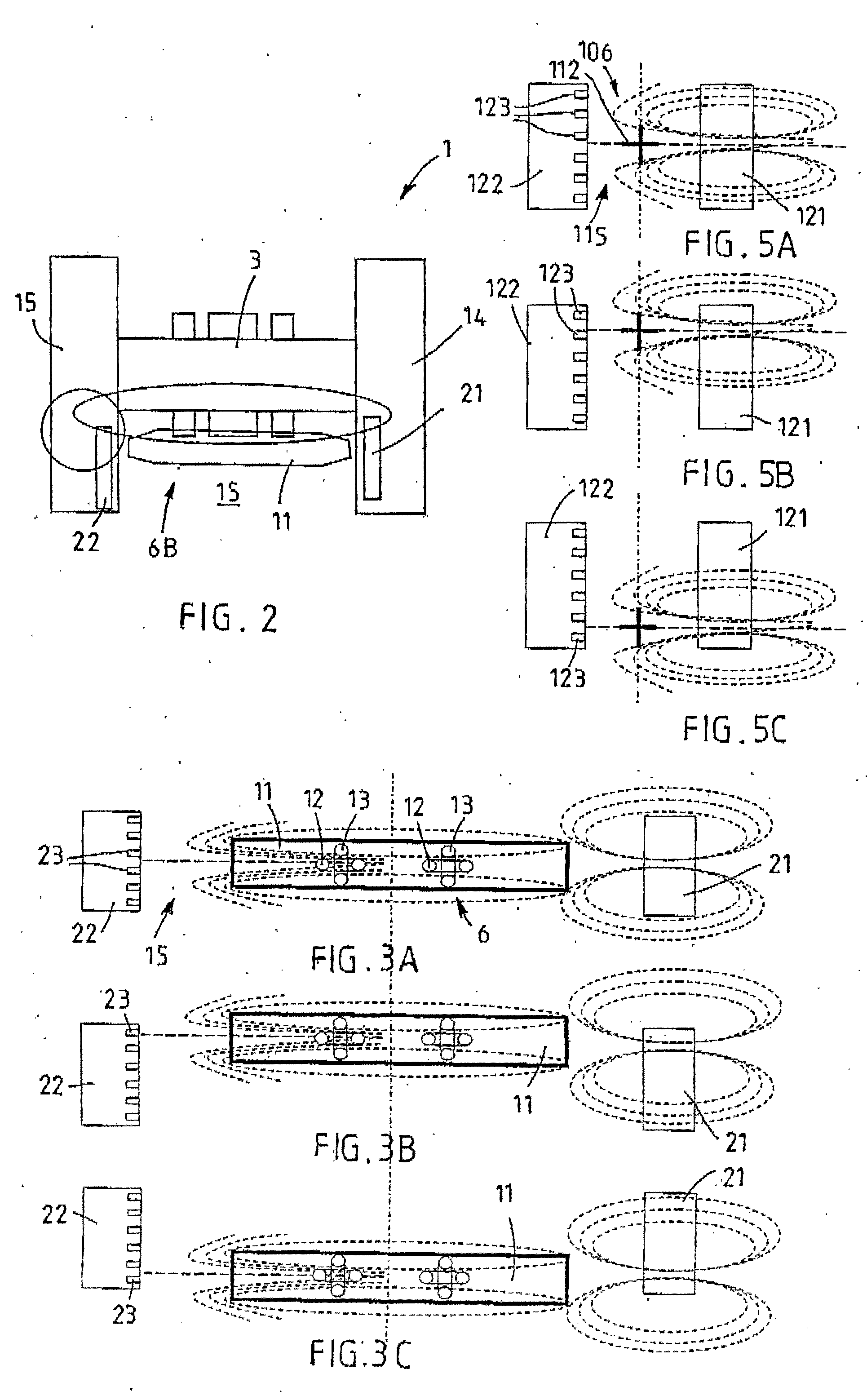 Extraction device, particularly for mining, and method for controlling the extraction device