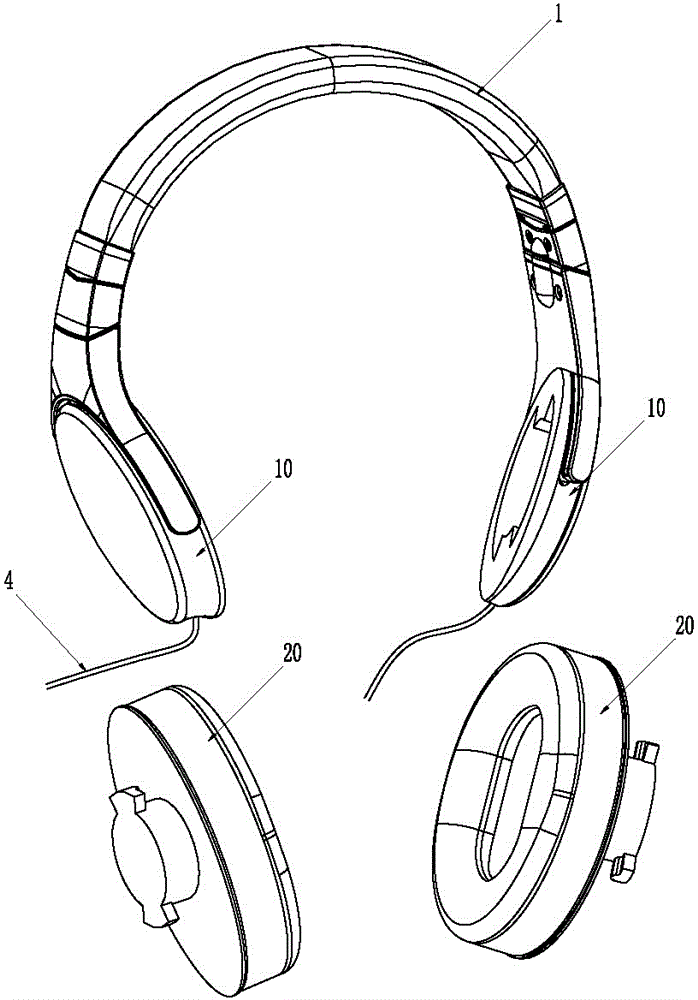 Headset with detachable and replaceable loudspeaker main bodies