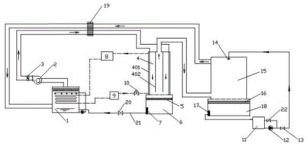 Method and device for preparing fluidized ice by utilizing air condensation-evaporation composite mode