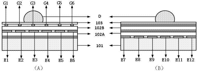 Single-sided two-dimensional driving digital microfluidic chip based on electrowetting