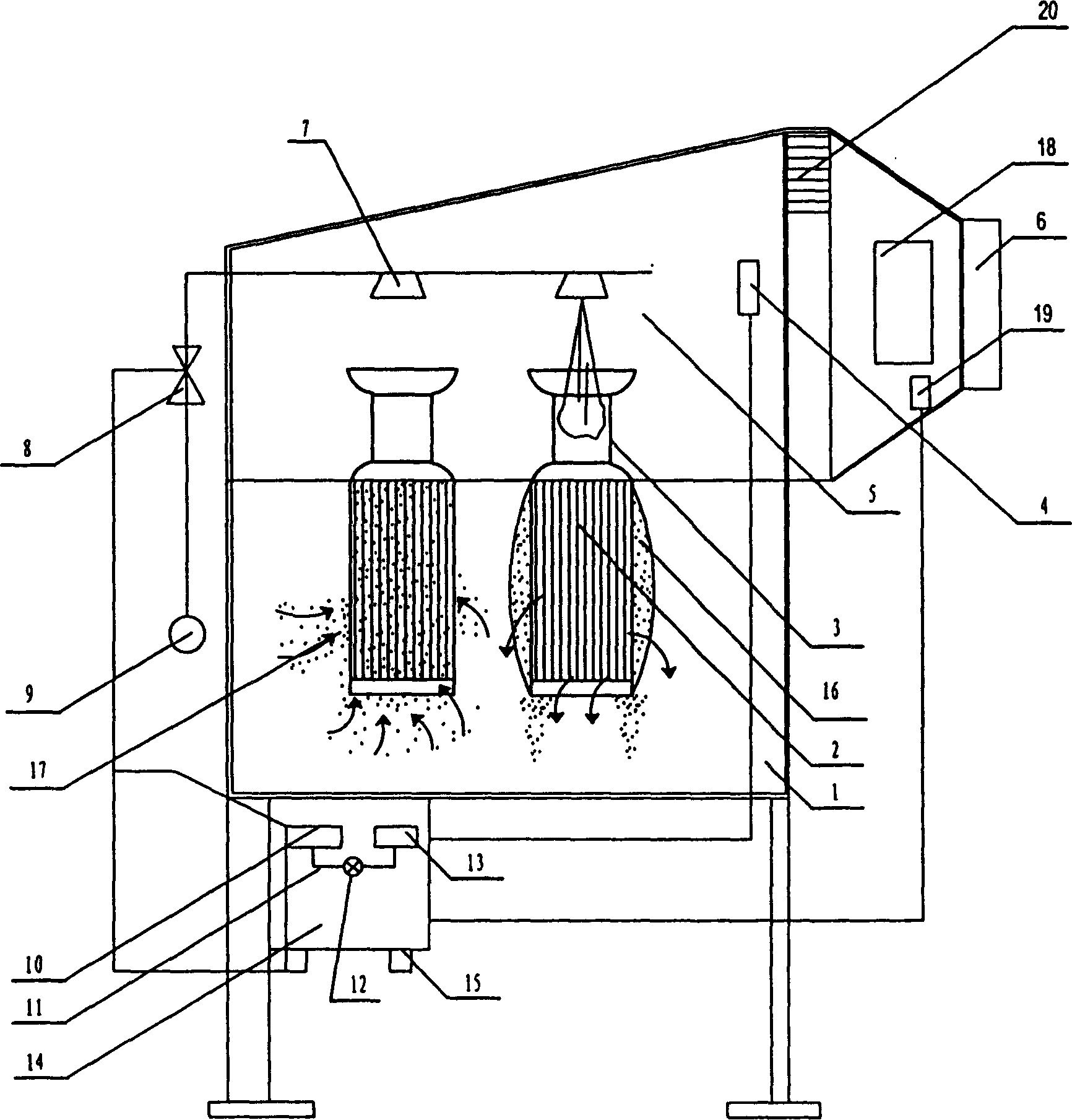 Pulse self-cleaning type air filter