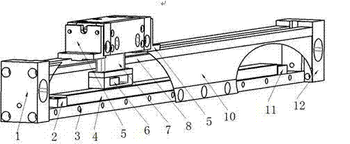 Closed type optical grating linear displacement sensor structure for ultra-precise machine tool