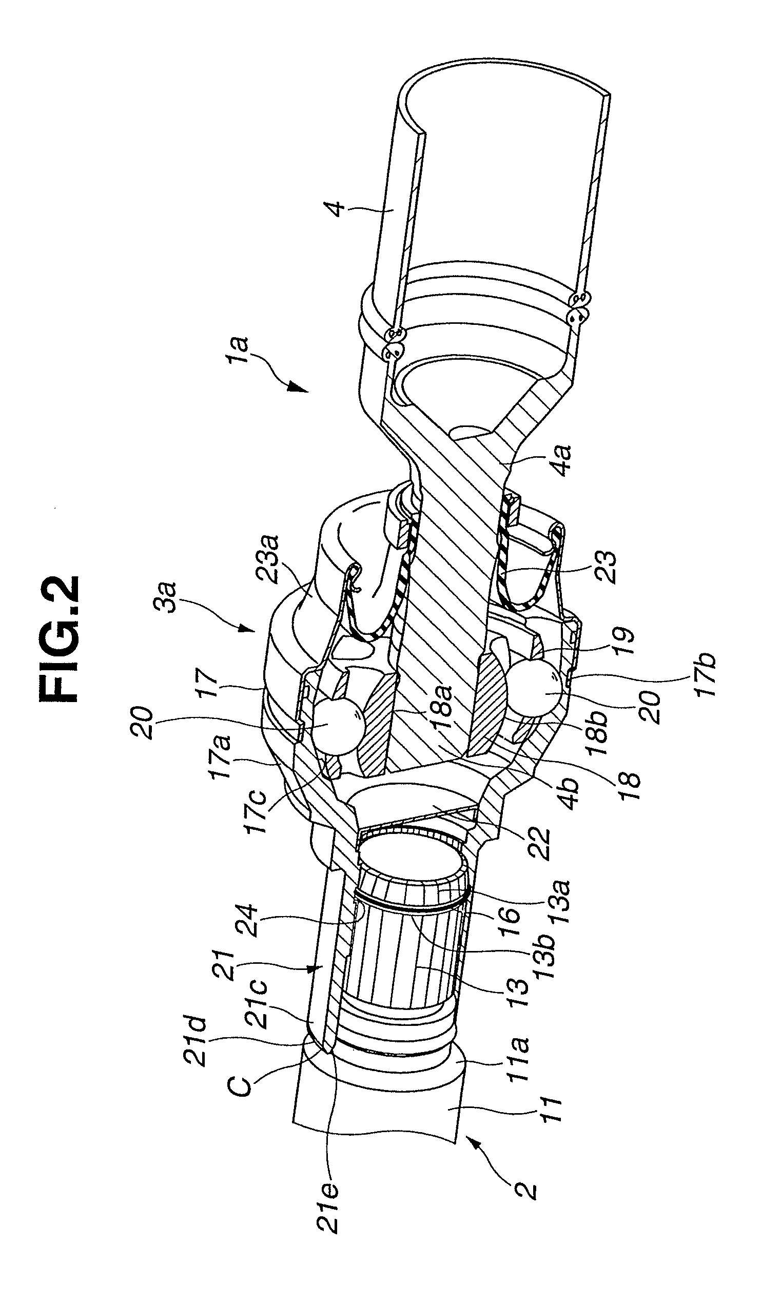 Propeller shaft and constant velocity universal joint used therein