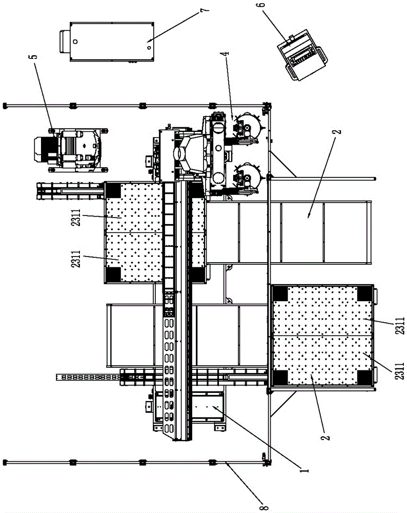 Double-spindle double-table gantry-type heavy-duty wood composite machining center