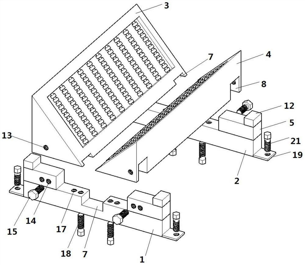 A chamfering jig and installation structure for a surface grinder