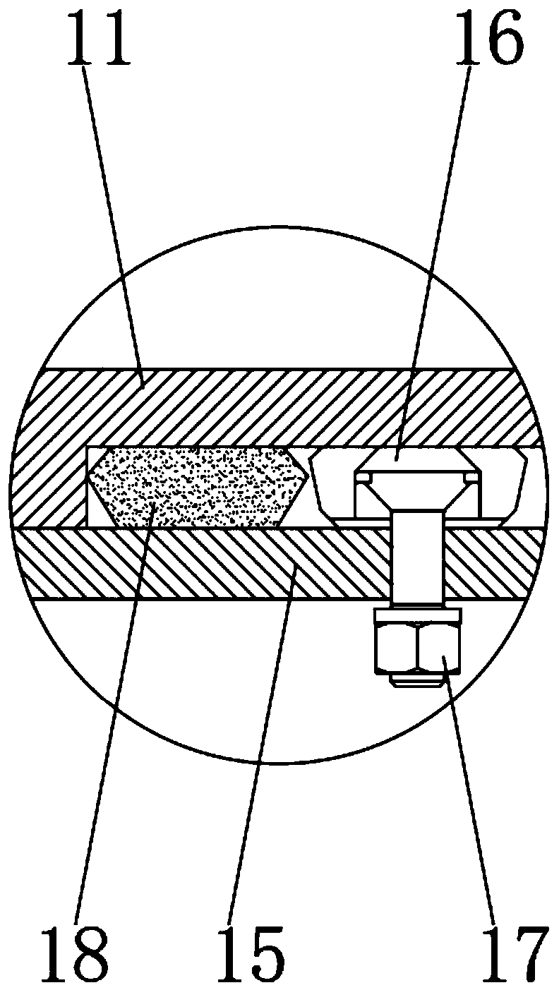 Integrally-cast transition groove for scraping machine