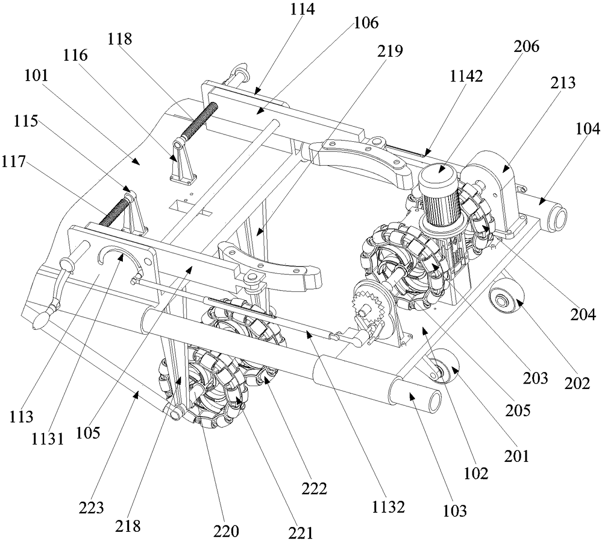 Safety pole-climbing lifting mechanism for aerial operation