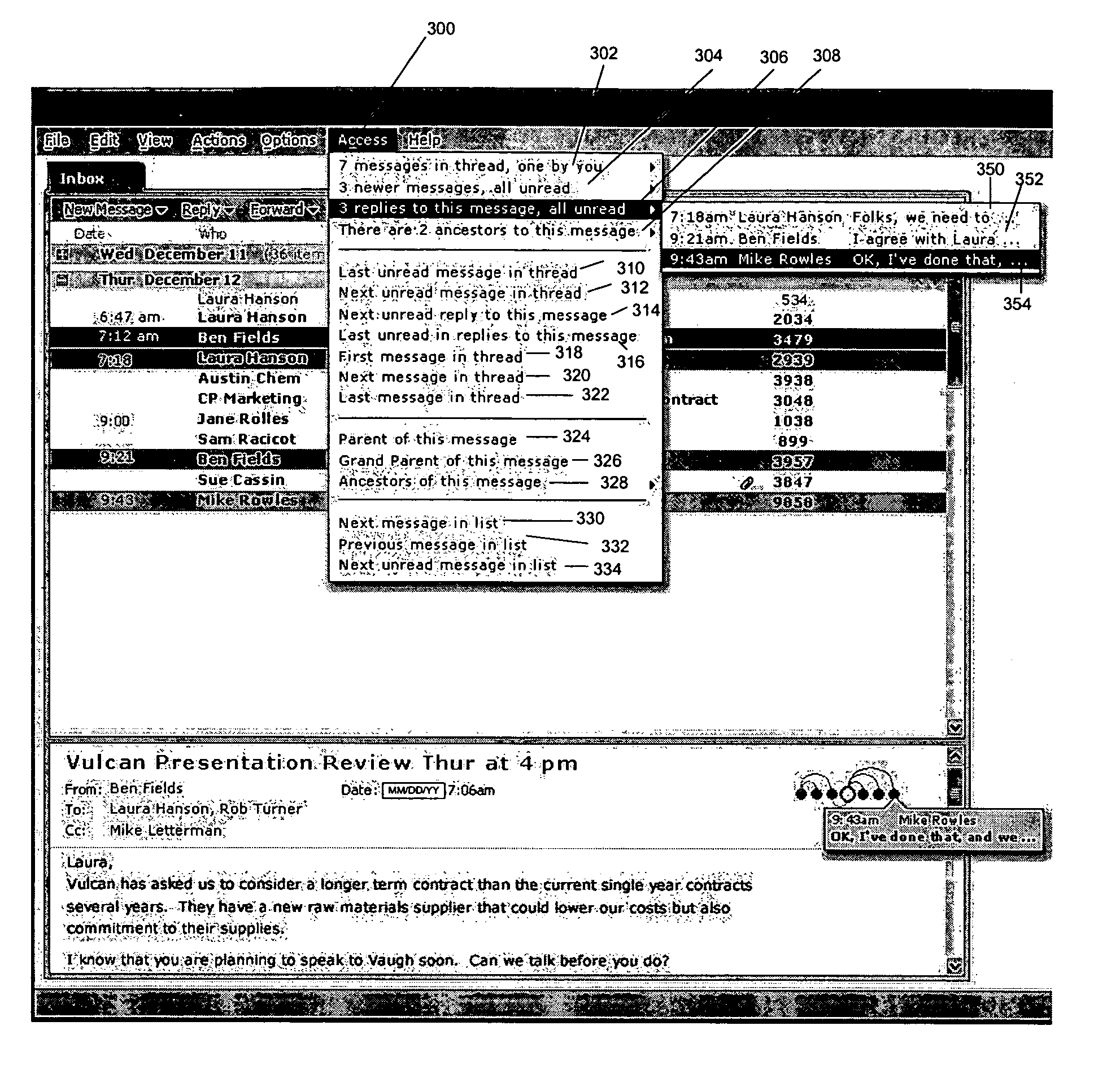 System and method for illustrating a menu of insights associated with visualizations