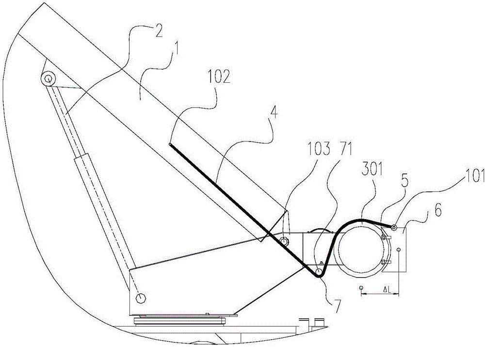 Cantilever crane counterweight mechanism and crane