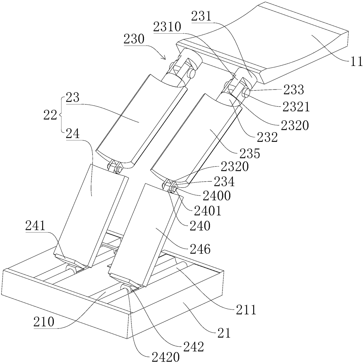 Leg rehabilitation physical therapy device for orthopedic treatment