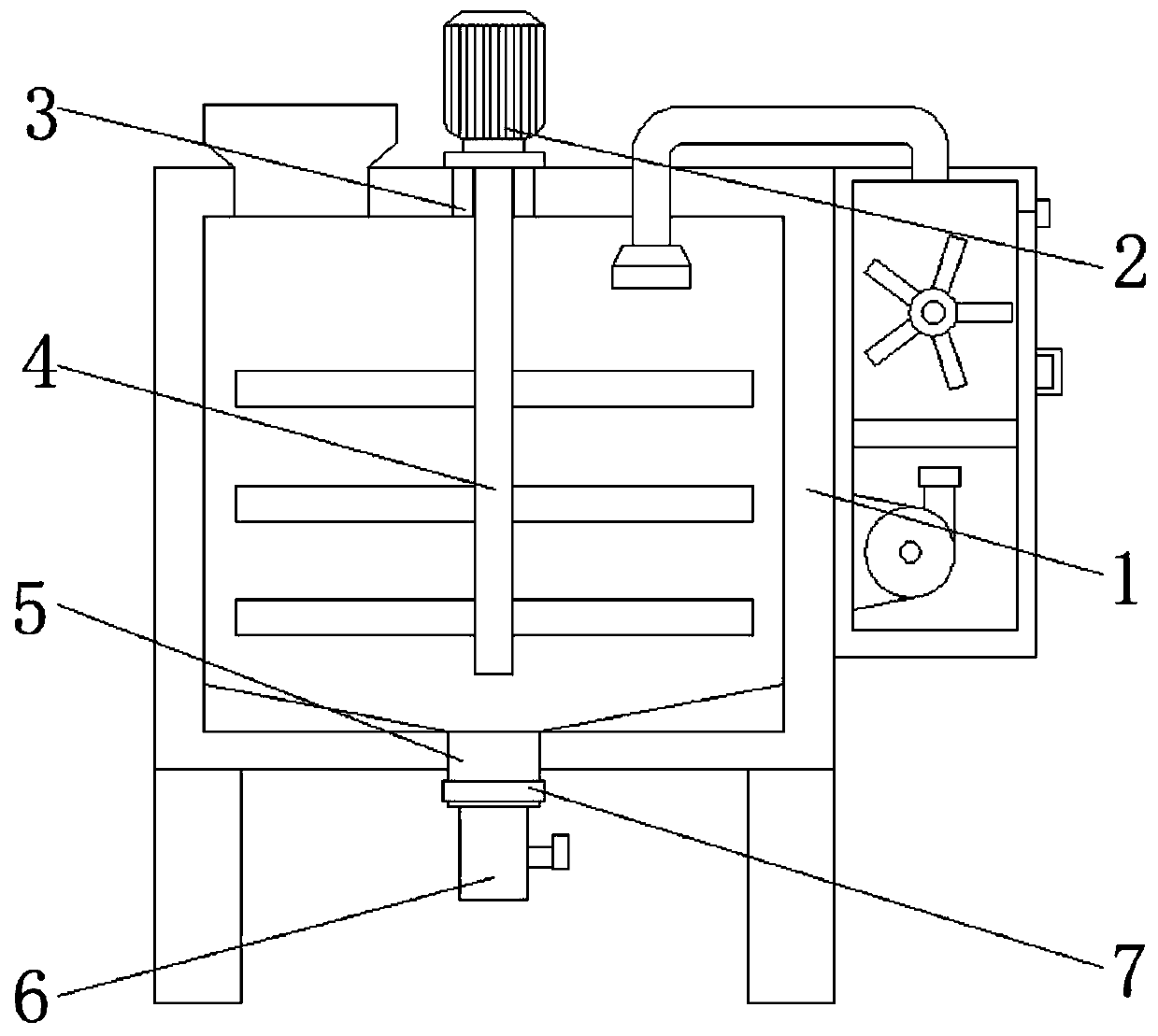 Stirring device for preparing polycarboxylic acid mother liquor