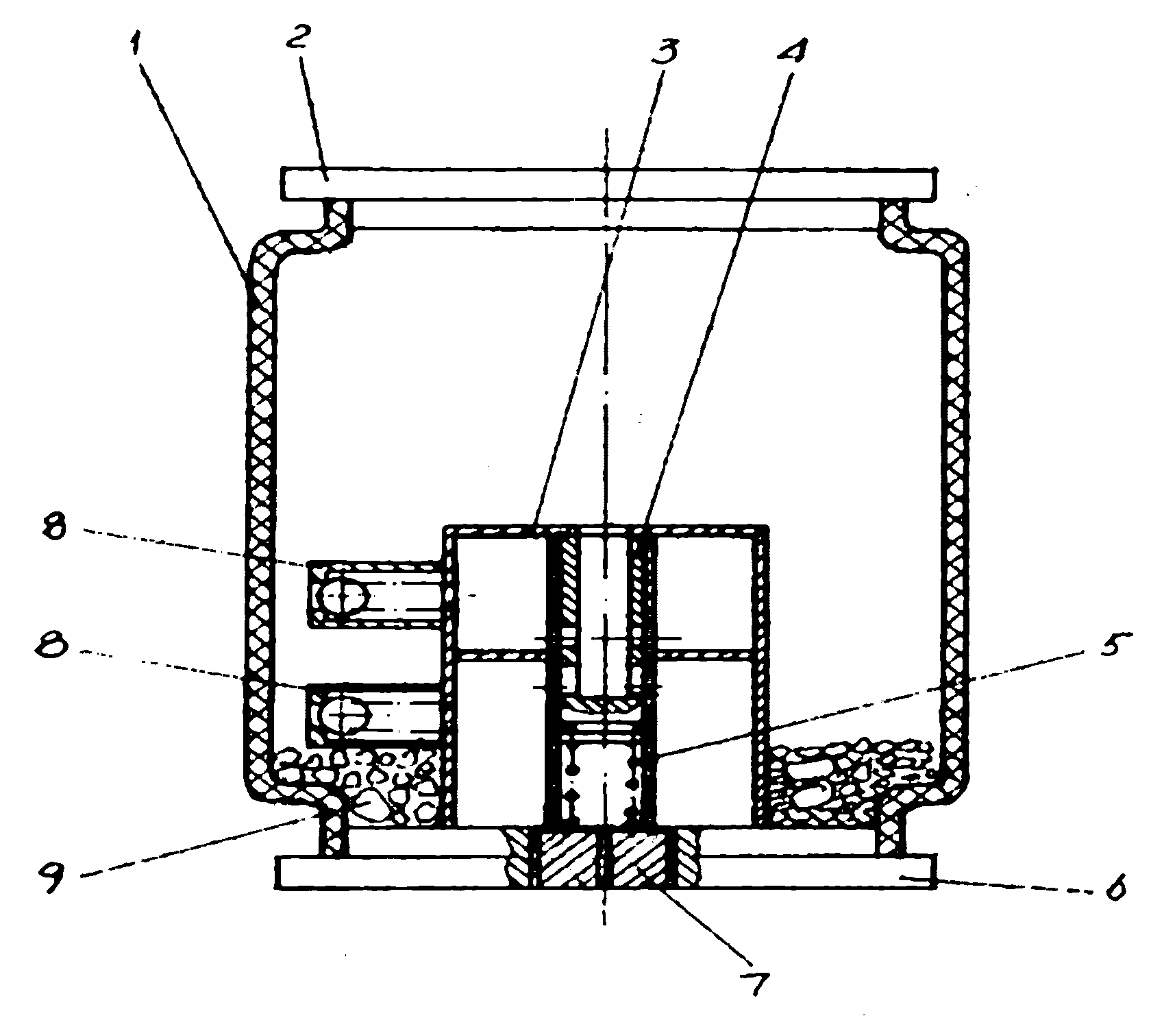 Air spring with stiffness adjusted by filler and pressure and step-pressure buffer