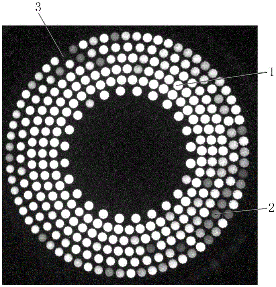 Micropore detection method based on luminous flux