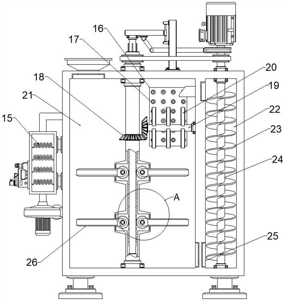 Anti-caking organic fertilizer mixing and drying integrated equipment