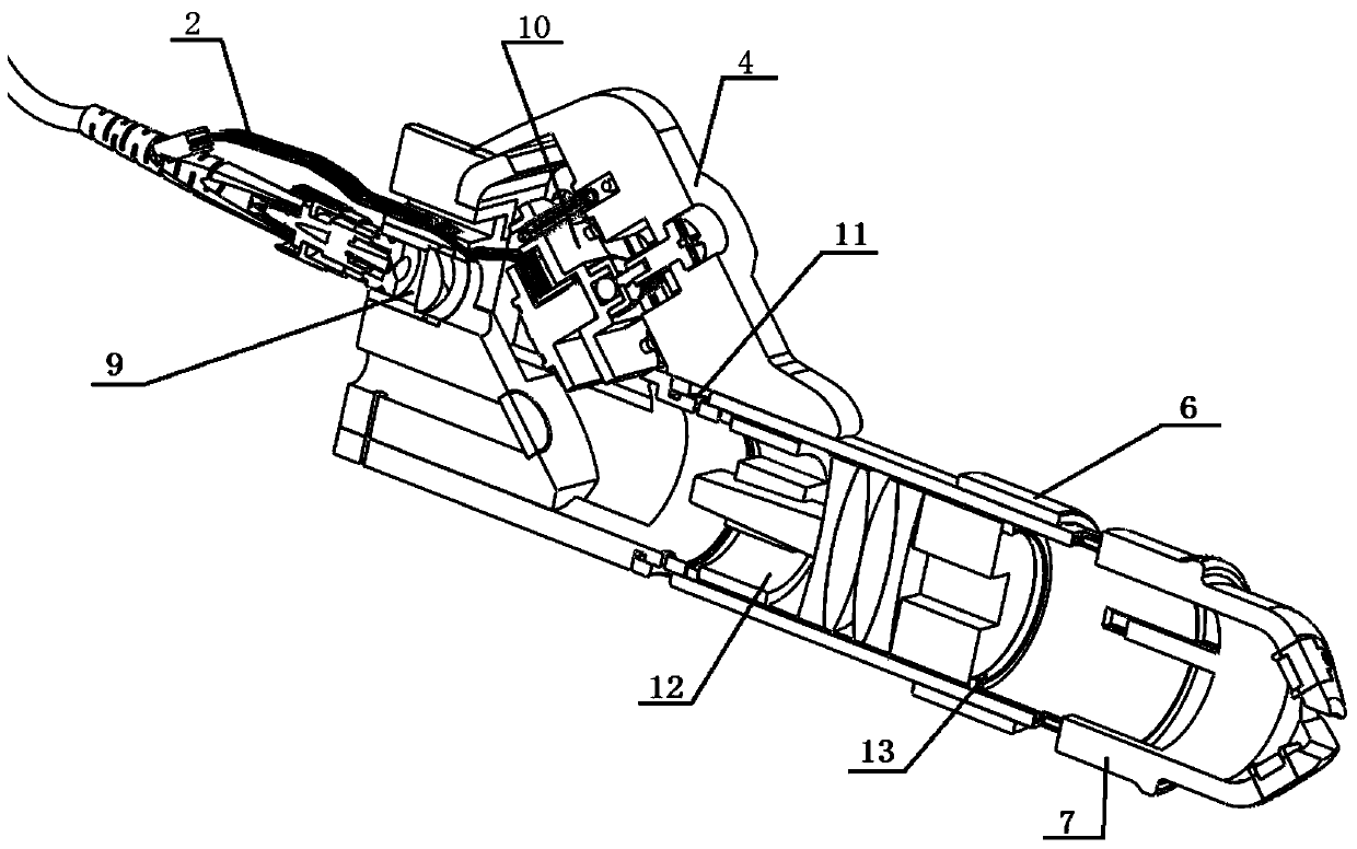 A hand-held probe for three-way cooperative scanning optical coherence tomography