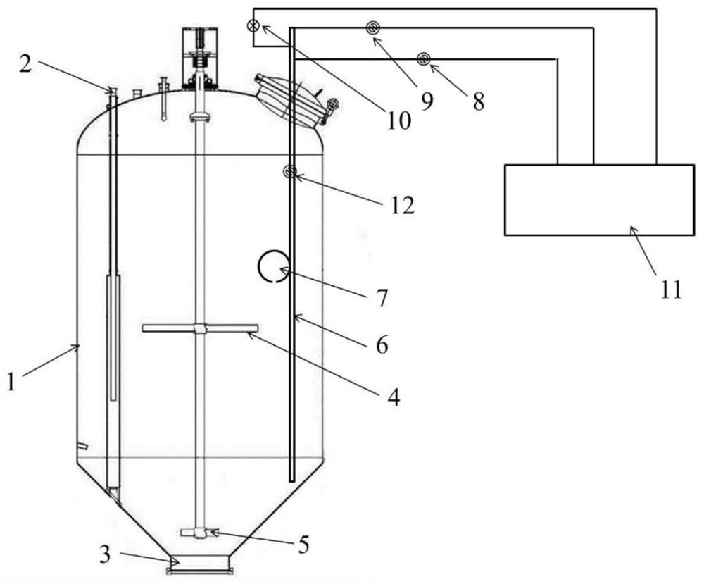 Alcohol precipitation tank liquid outlet device and method and application thereof