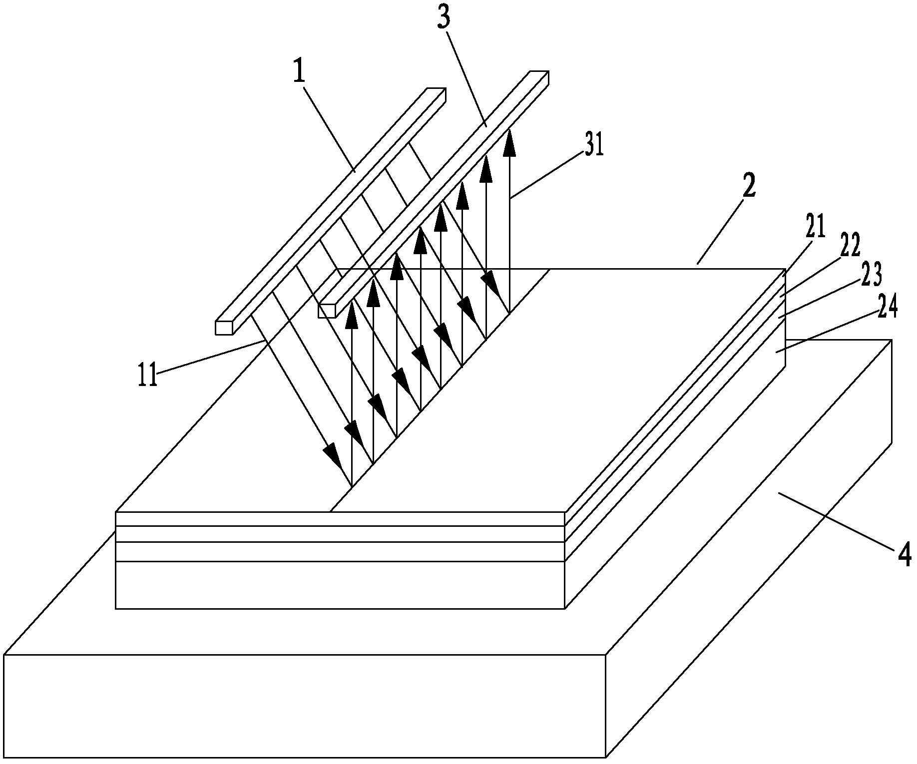 High-power semiconductor chip laser array